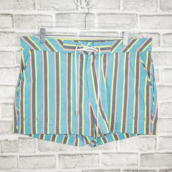 MR TURK Men's stripe Swim Trunks lined size 34 3' inseam - Picture 1 of 6